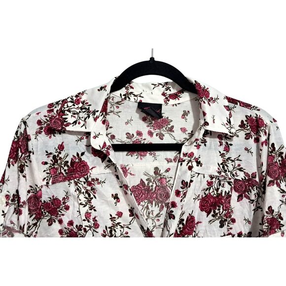 Torrid Rose Floral Button button Blouse Sz 0 Lightweight Casual Size 0 (12) - Picture 5 of 10